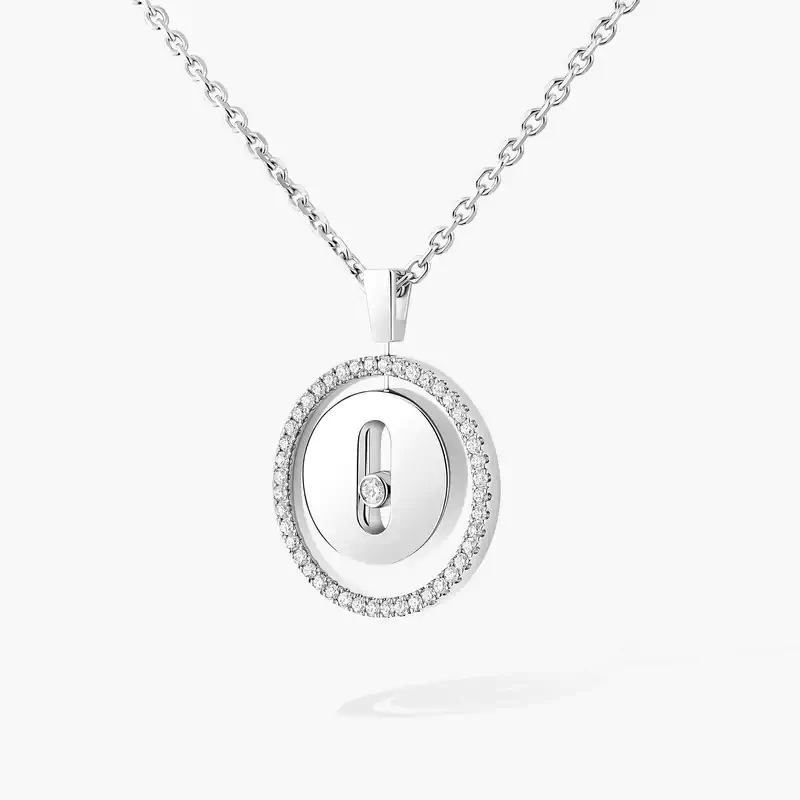 Lucky Move SM White Gold For Her Diamond Necklace 07396-WG