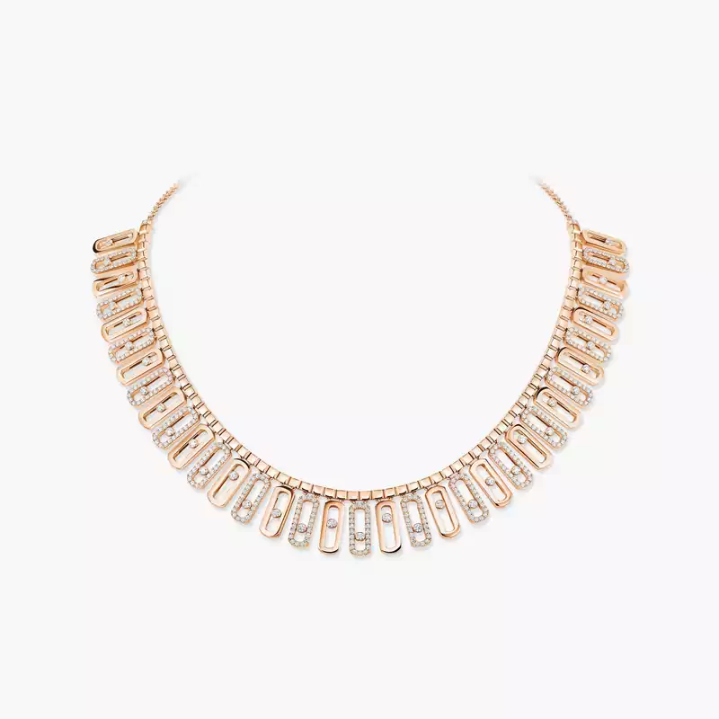 Collier Femme Or Rose Diamant Move Iconica 12558-PG