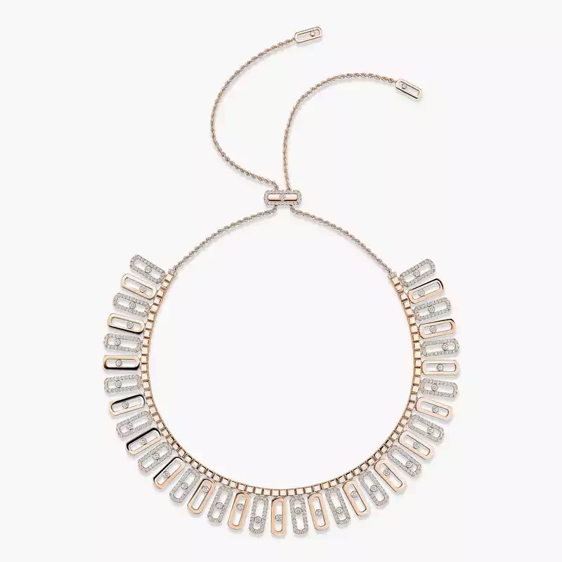 Collier Femme Or Rose Diamant Move Iconica 12558-PG