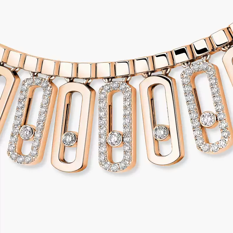 Collier Femme Or Rose Diamant Move Iconica 12558-PG