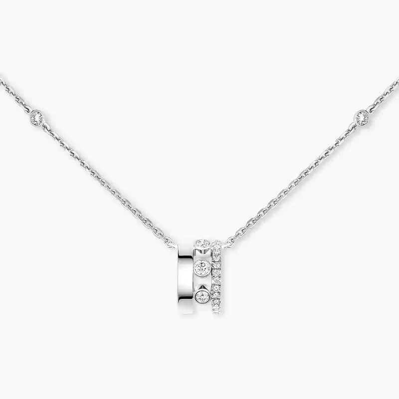 Move Romane Pendant  White Gold For Her Diamond Necklace 07158-WG