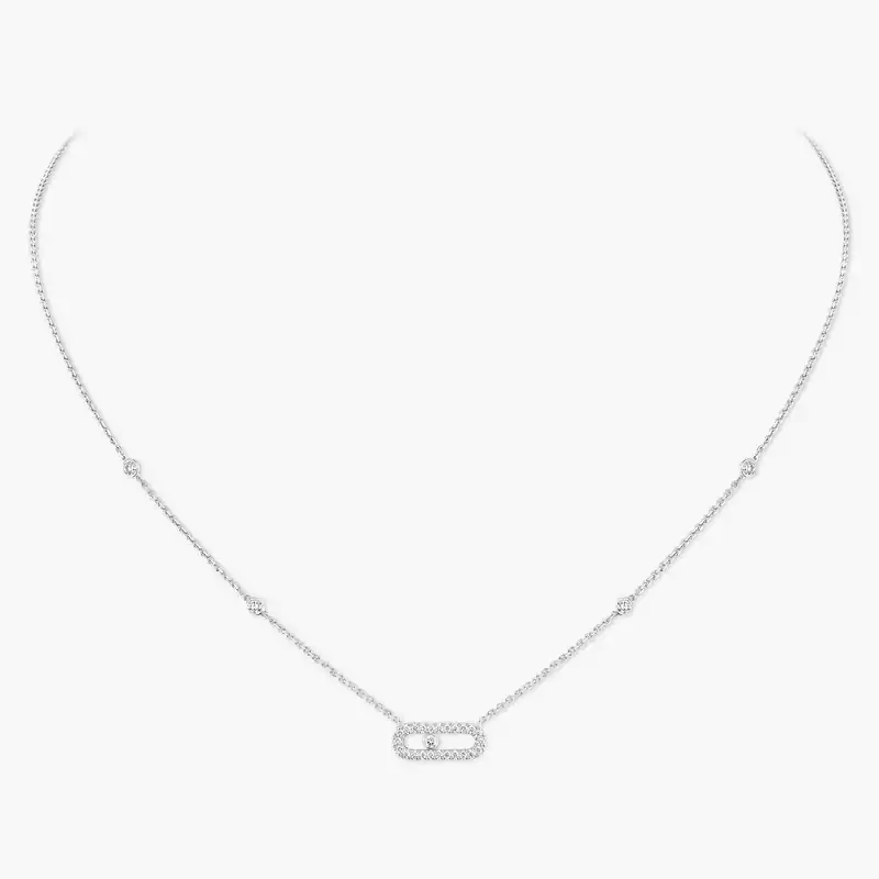 Move Uno Pavé White Gold For Her Diamond Necklace 04708-WG
