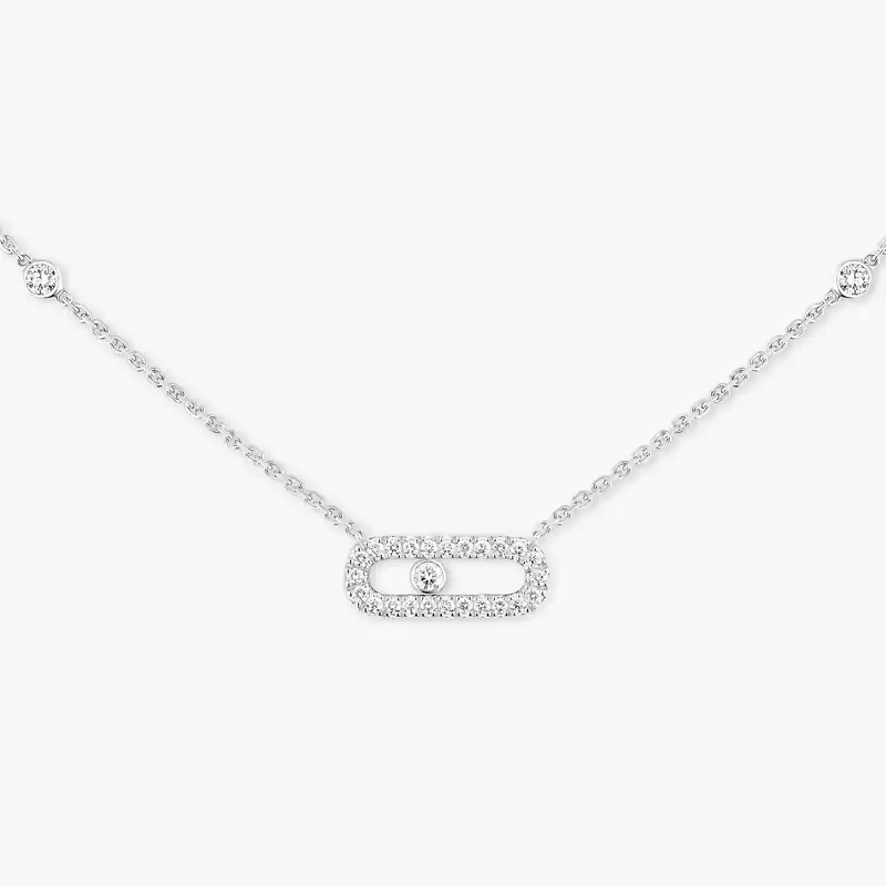 Move Uno Pavé White Gold For Her Diamond Necklace 04708-WG