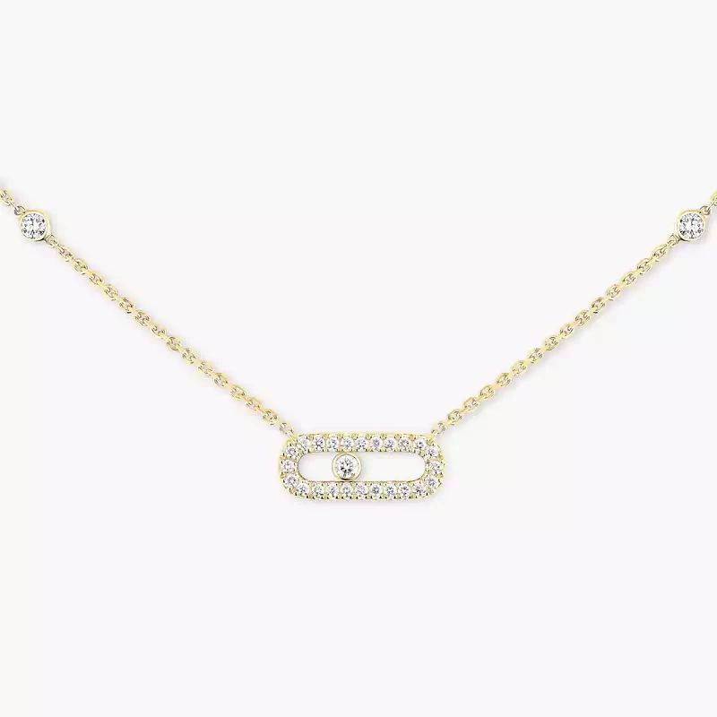 Move Uno Pavé Yellow Gold For Her Diamond Necklace 04708-YG