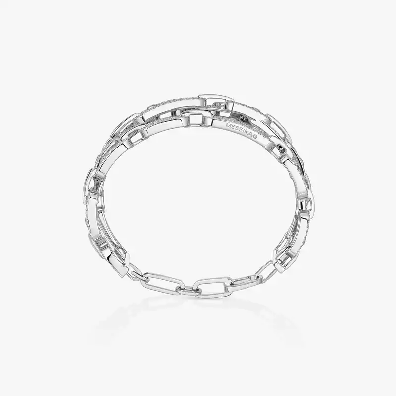 Move Link 3-row cuff White Gold For Her Diamond Bracelet 13512-WG