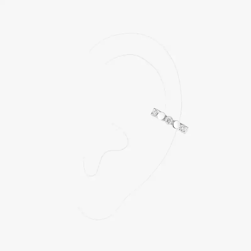 D-Vibes Mono Clip Earring White Gold For Her Diamond Earrings 13151-WG
