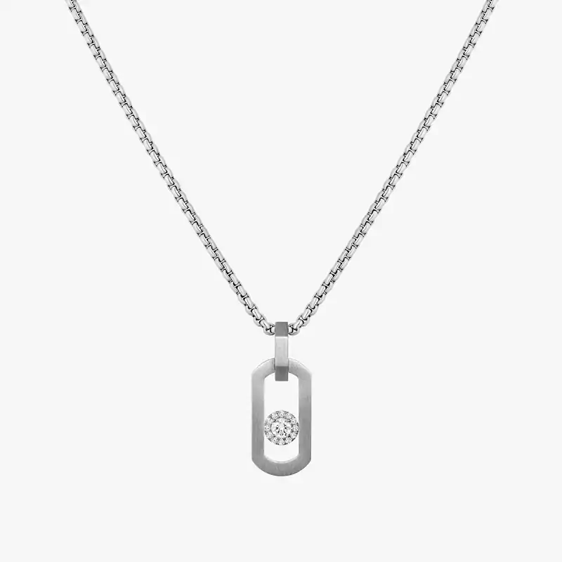 So Move Natural Titanium Pendant Natural Titanium For Him Diamond Necklace 13679-TN
