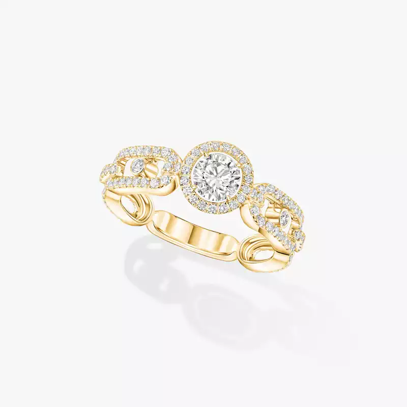 Bague Femme Or Jaune Diamant Solitaire Move Link 0,30ct 13747-YG