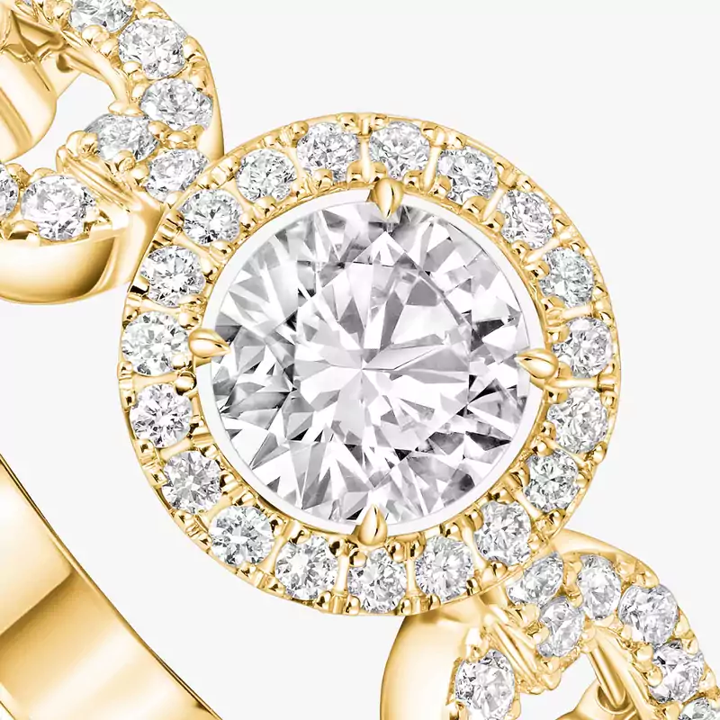 Bague Femme Or Jaune Diamant Solitaire Move Link 0,30ct 13747-YG