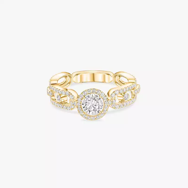 Bague Femme Or Jaune Diamant Solitaire Move Link 0,30ct 13747-YG