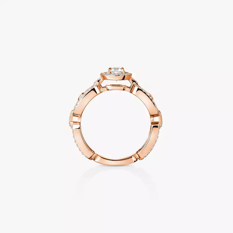 Move Link Solitaire 0.30ct Pink Gold For Her Diamond Ring 13747-PG