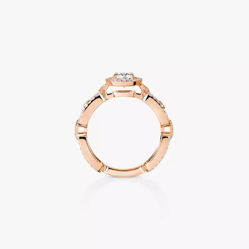 Move Link Solitaire 0.50ct Pink Gold For Her Diamond Ring 13748-PG
