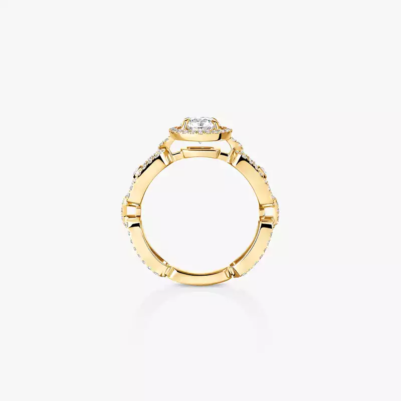 リング 女性への イエローゴールド ダイヤモンド  《ムーヴ リンク》0.70 ct ソリテールリング 13749-YG