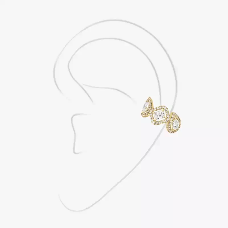 My Twin Mono Earring Middle 3x0.10ct