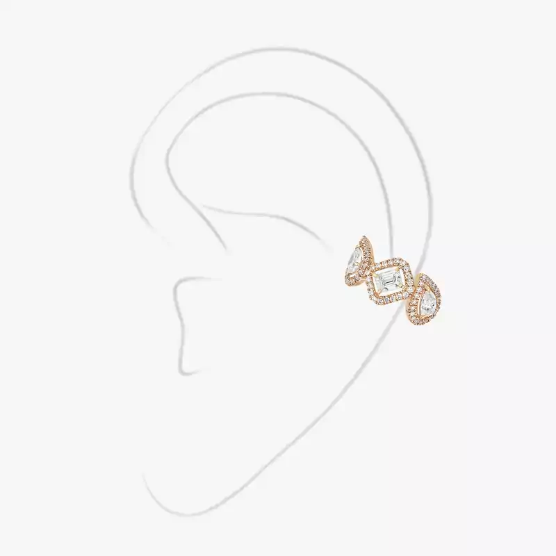 Boucles d'oreilles Femme Or Rose Diamond My Twin Mono Earring Middle 3x0.10ct 10026-PG