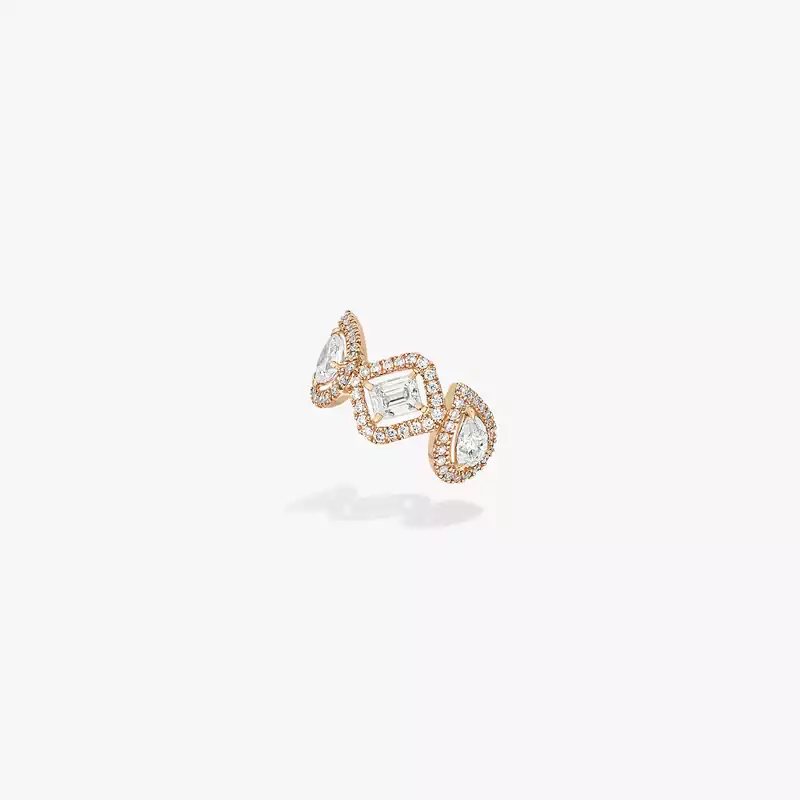Boucles d'oreilles Femme Or Rose Diamond My Twin Mono Earring Middle 3x0.10ct 10026-PG