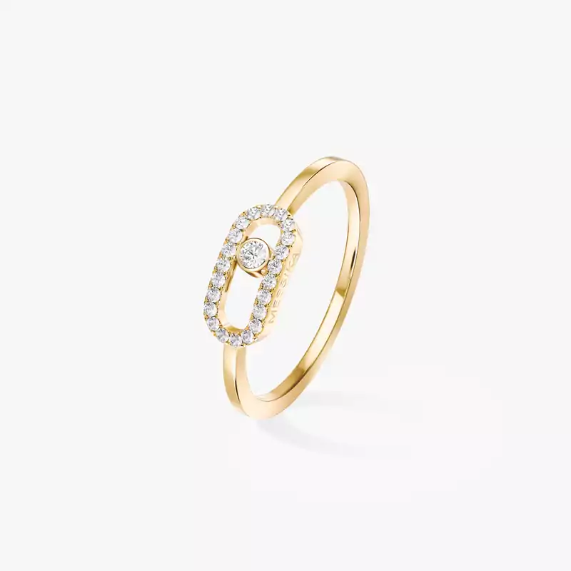 Move Uno half pavé ring
