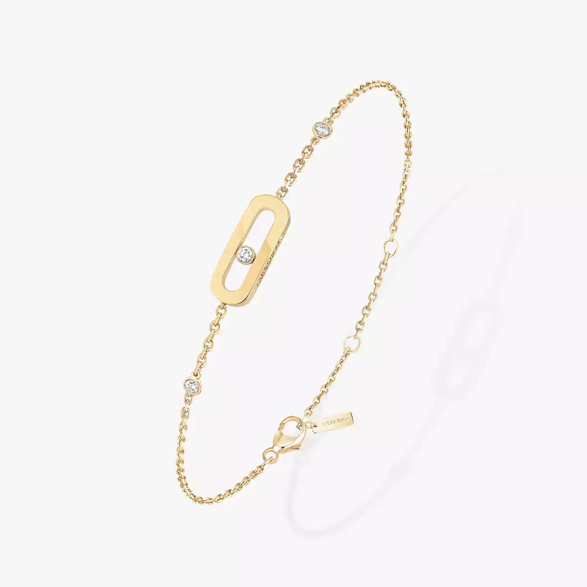 Yellow Gold Diamond Bracelet Move Classique Messika 10051 WG