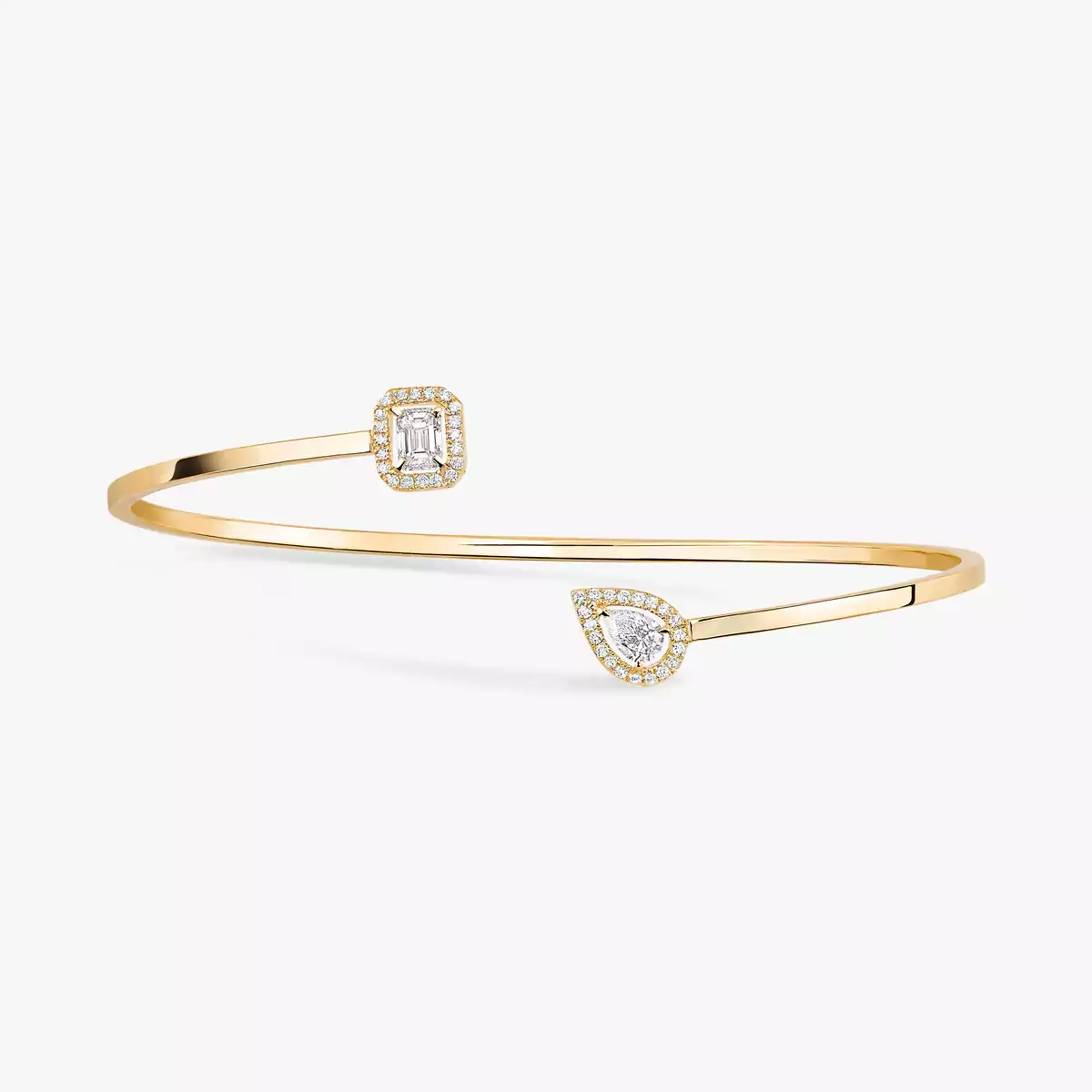 堅実な究極の bracelet-jonc-diamant-or-jaune ブレスレット、バングル