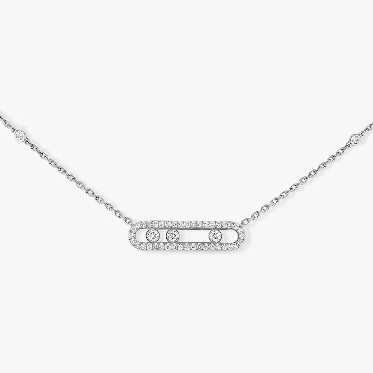 Collier Diamant Pave en Or Blanc Baby Move Messika 04322 WG