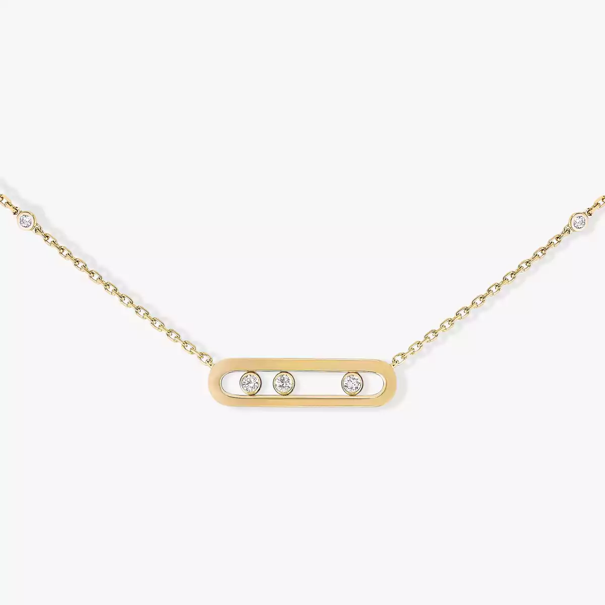 Yellow Gold Diamond Necklace for Her Messika