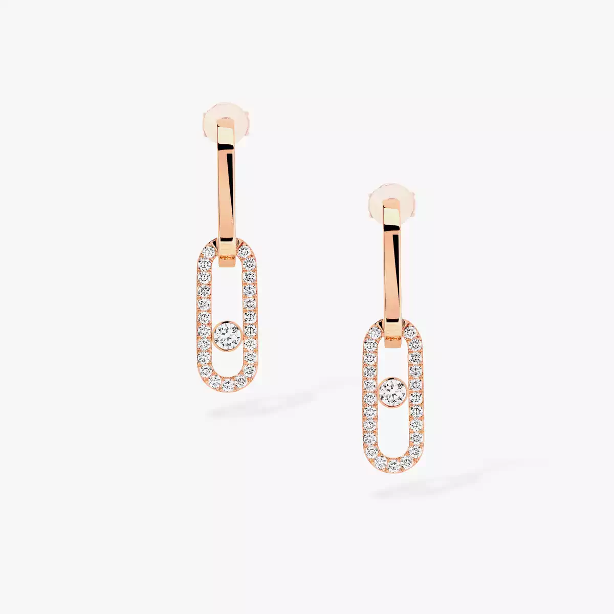 珍しい  ムーヴ リンク》ピンクゴールド イヤリング ダイヤモンド バレエ