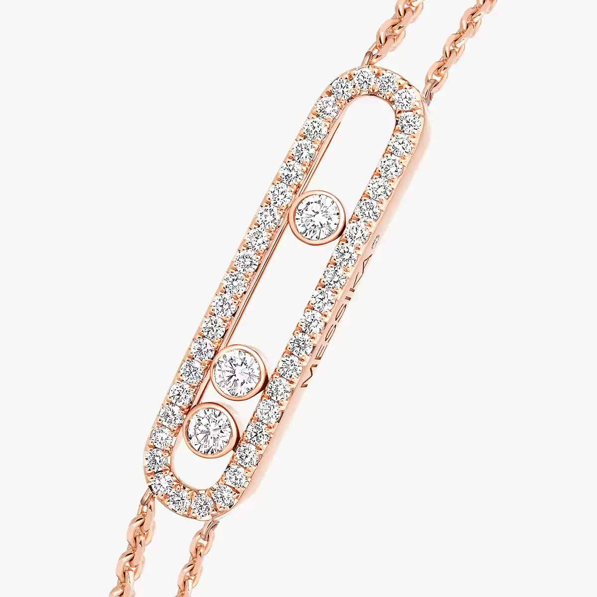 ファッション 通販 ムーヴ クラシック》 ダブル ピンクゴールド＆ダイヤモンド アクセサリー