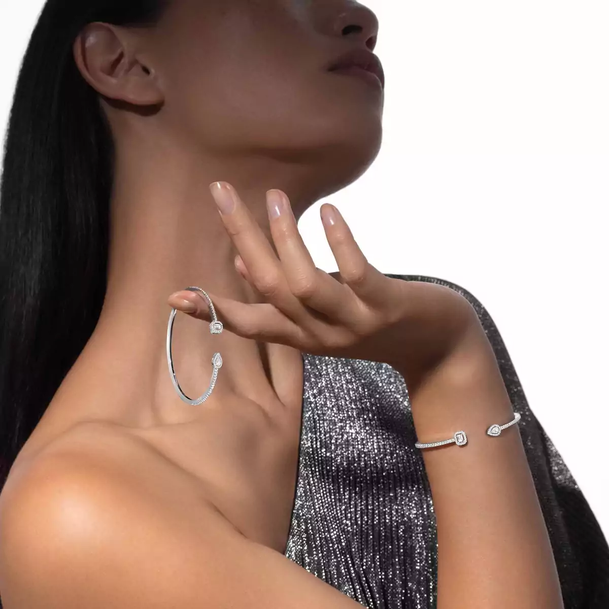 Bracelet Diamant en Or Blanc My Twin Skinny Messika 06161 WG
