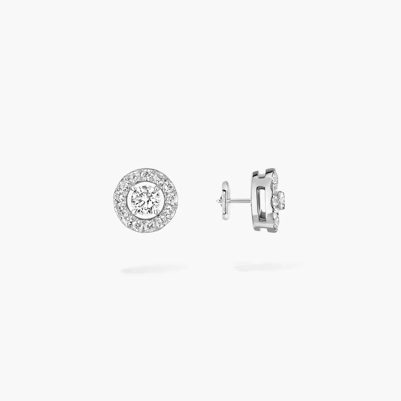 Joy Round Diamonds SM White Gold For Her Diamond Earrings 06954-WG