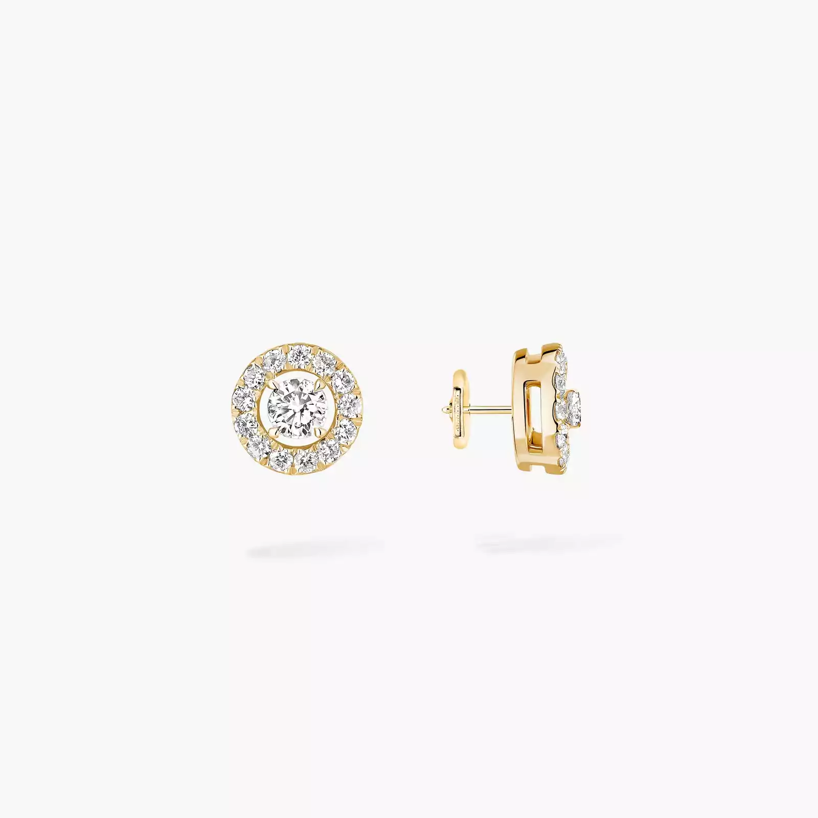 Boucles d'oreilles Femme Or Jaune Diamant Joy Diamants Ronds PM 06954-YG