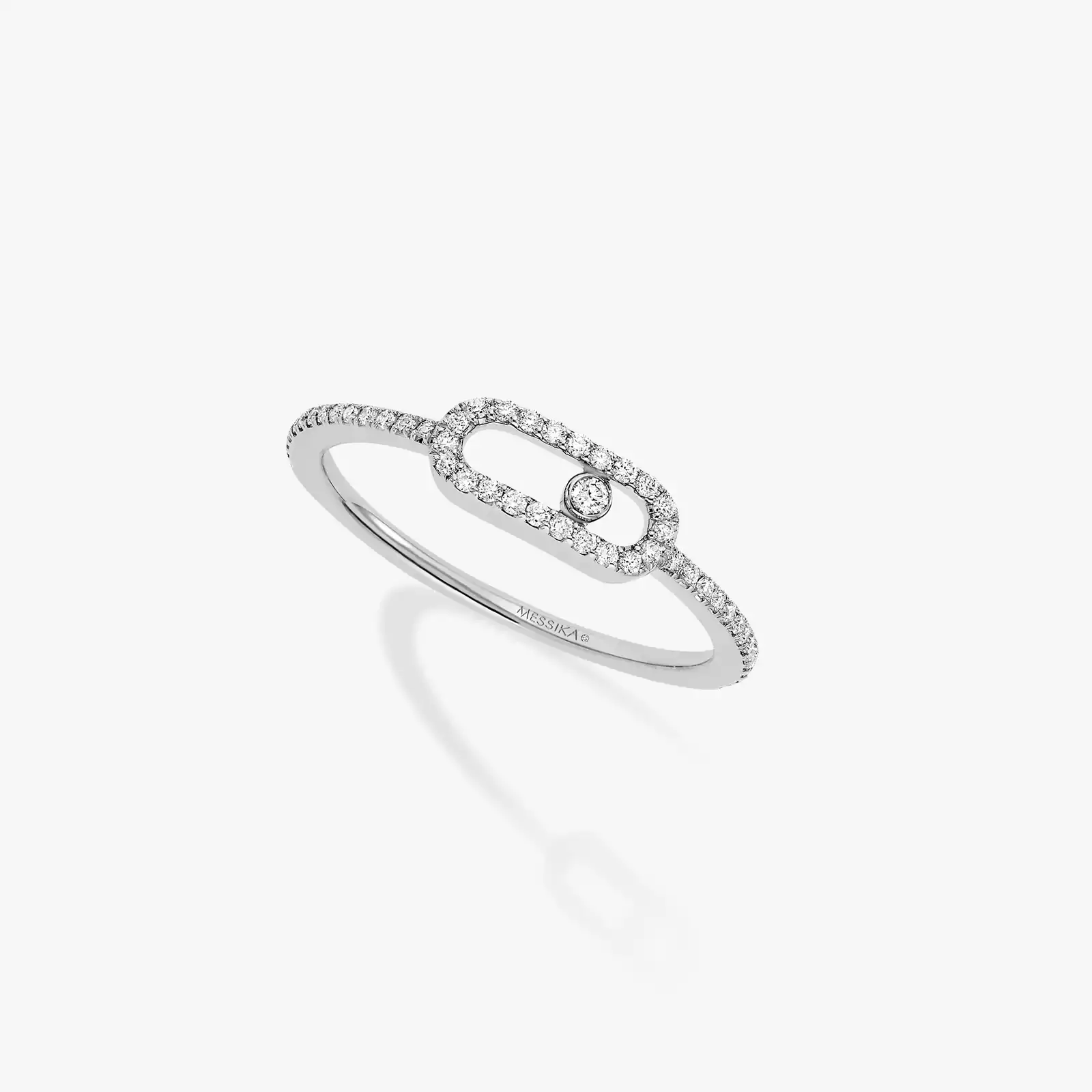 Bague Pavée Diamant en Or Blanc Move Uno | Messika 05630-WG