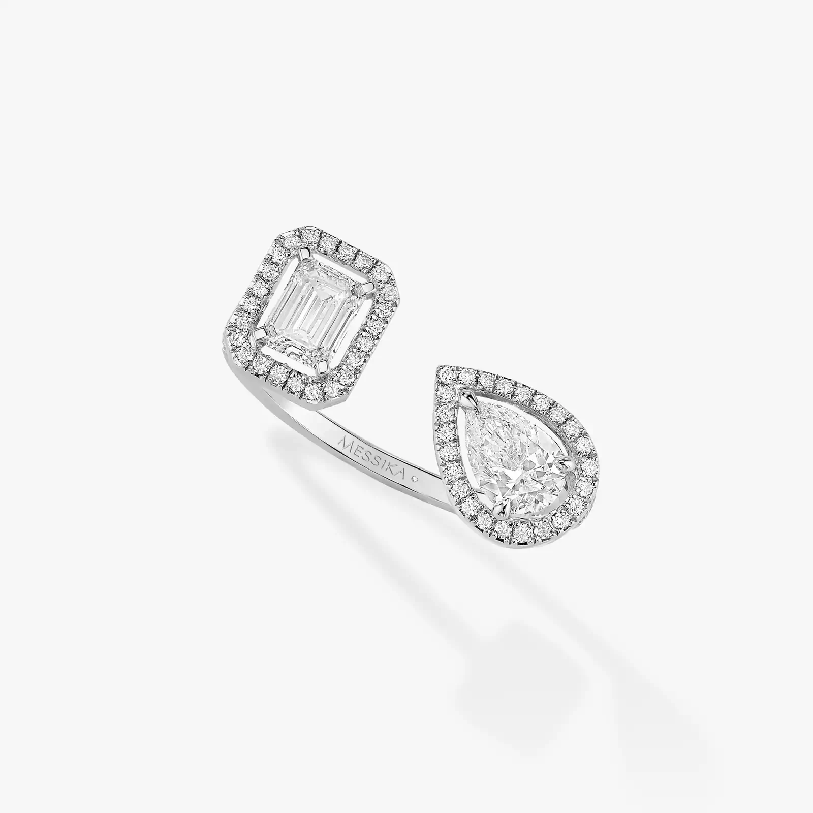 【気質アップ】 Diamond Gold White Ring Messika | Moi & Toi Twin My 0,40ct おむつ用品