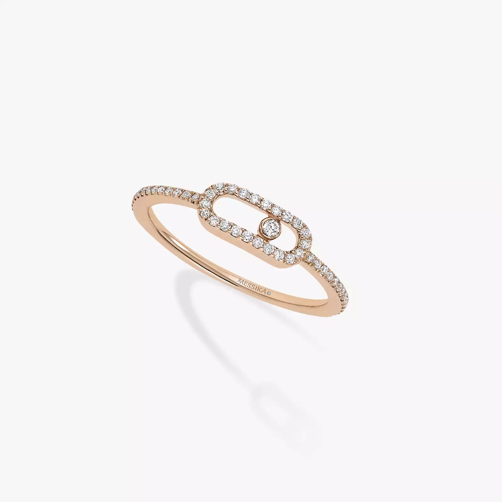 Bague Pavée Diamant en Or Rose Move Uno | Messika 05630-PG