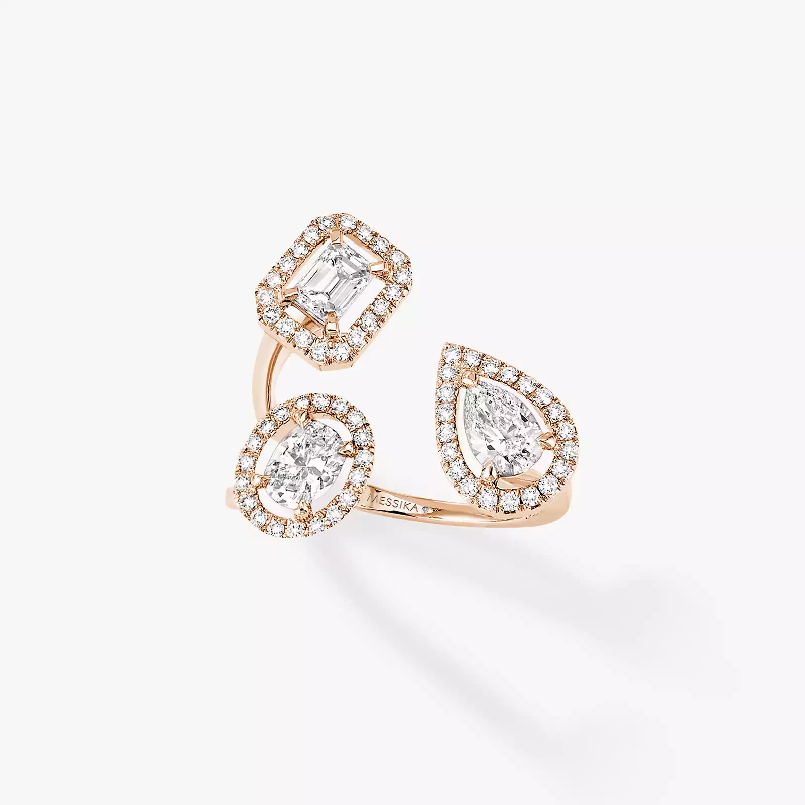 My Twin Trilogy 0.50ct x3 Pink Gold For Her Diamond Ring 06778-PG