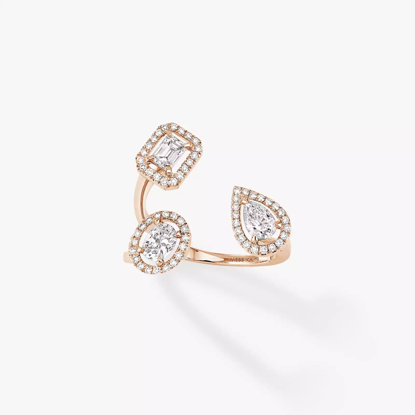 Bague Femme Or Rose Diamant My Twin Trilogy 06695-PG