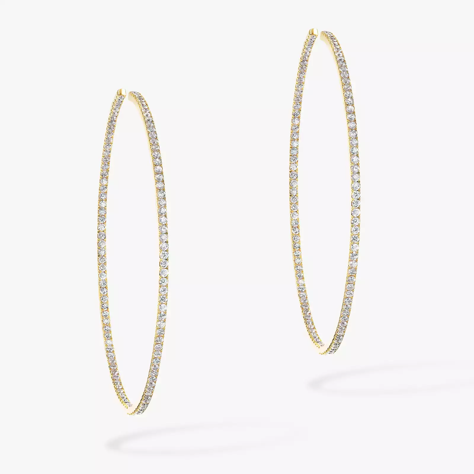 Boucles d'oreilles Femme Or Jaune Diamond Créoles Gatsby M 04687-YG