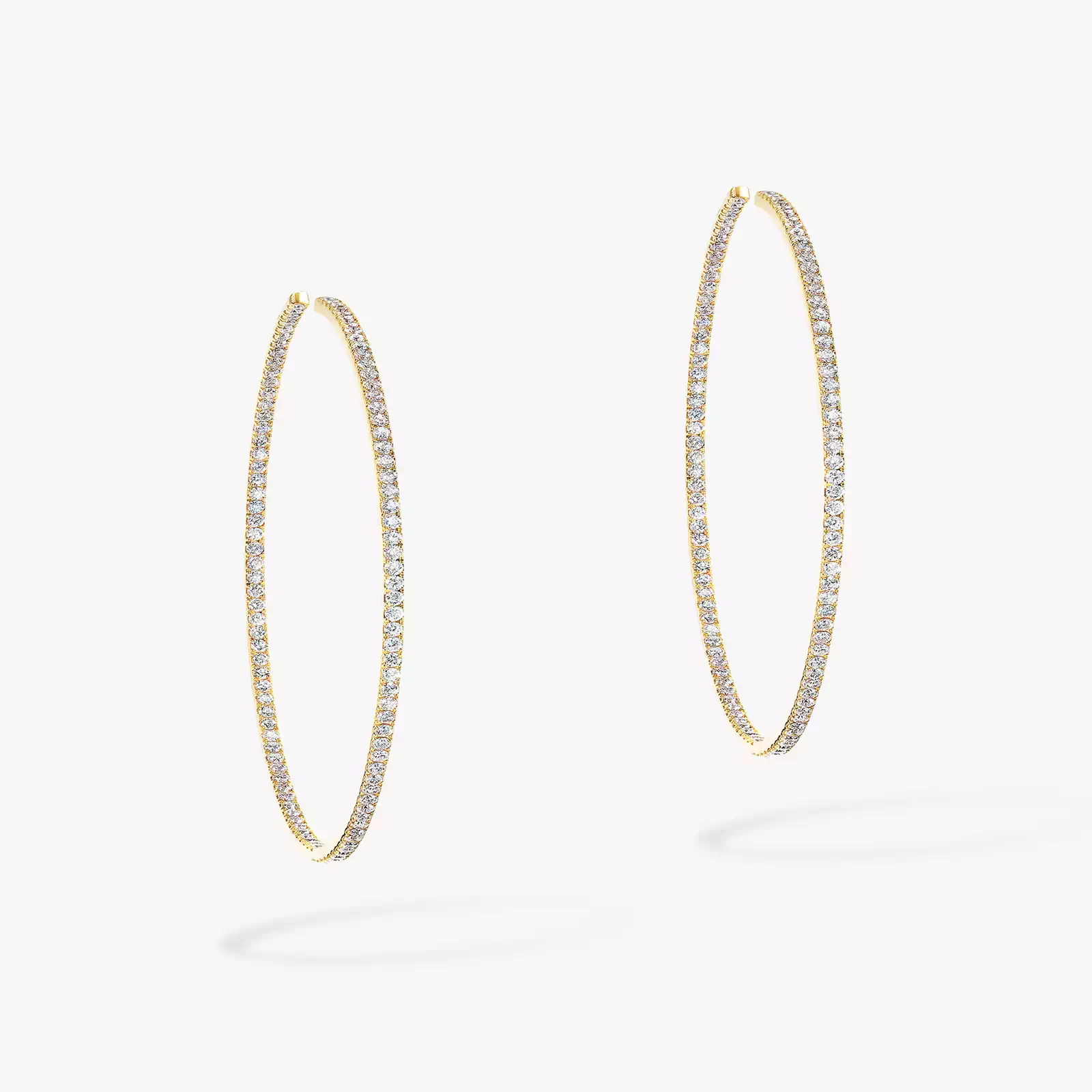 Pendiente Mujer Oro amarillo Diamante Pendientes de aro Gatsby S 04686-YG