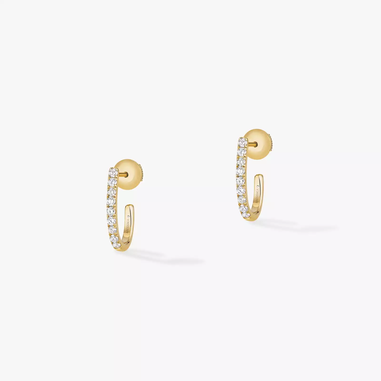 Boucles d'oreilles Femme Or Jaune Diamant Créoles Gatsby XS 05741-YG