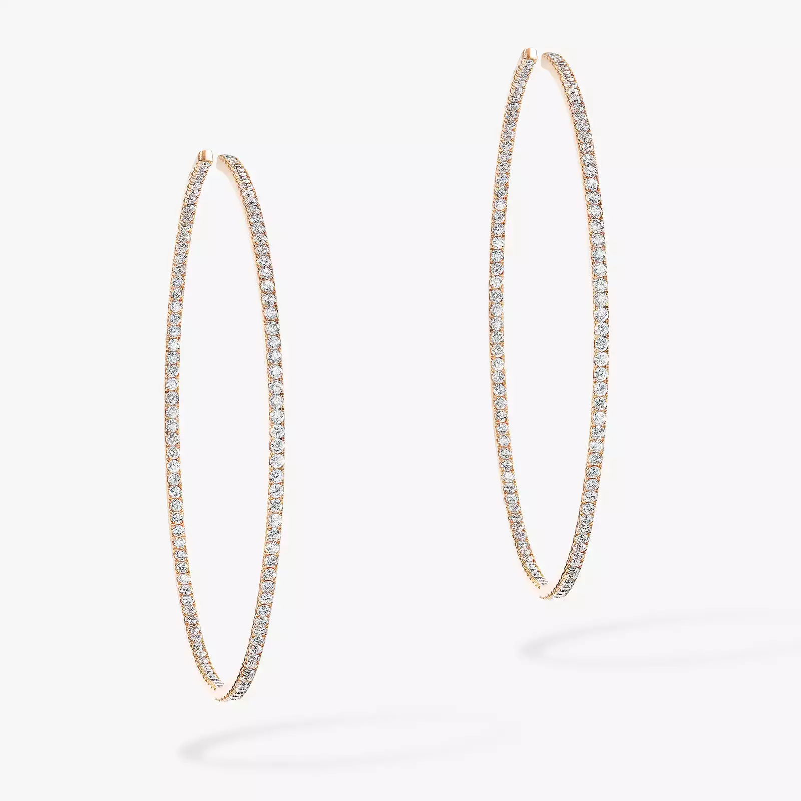 Boucles d'oreilles Femme Or Rose Diamond Créoles Gatsby M 04687-PG