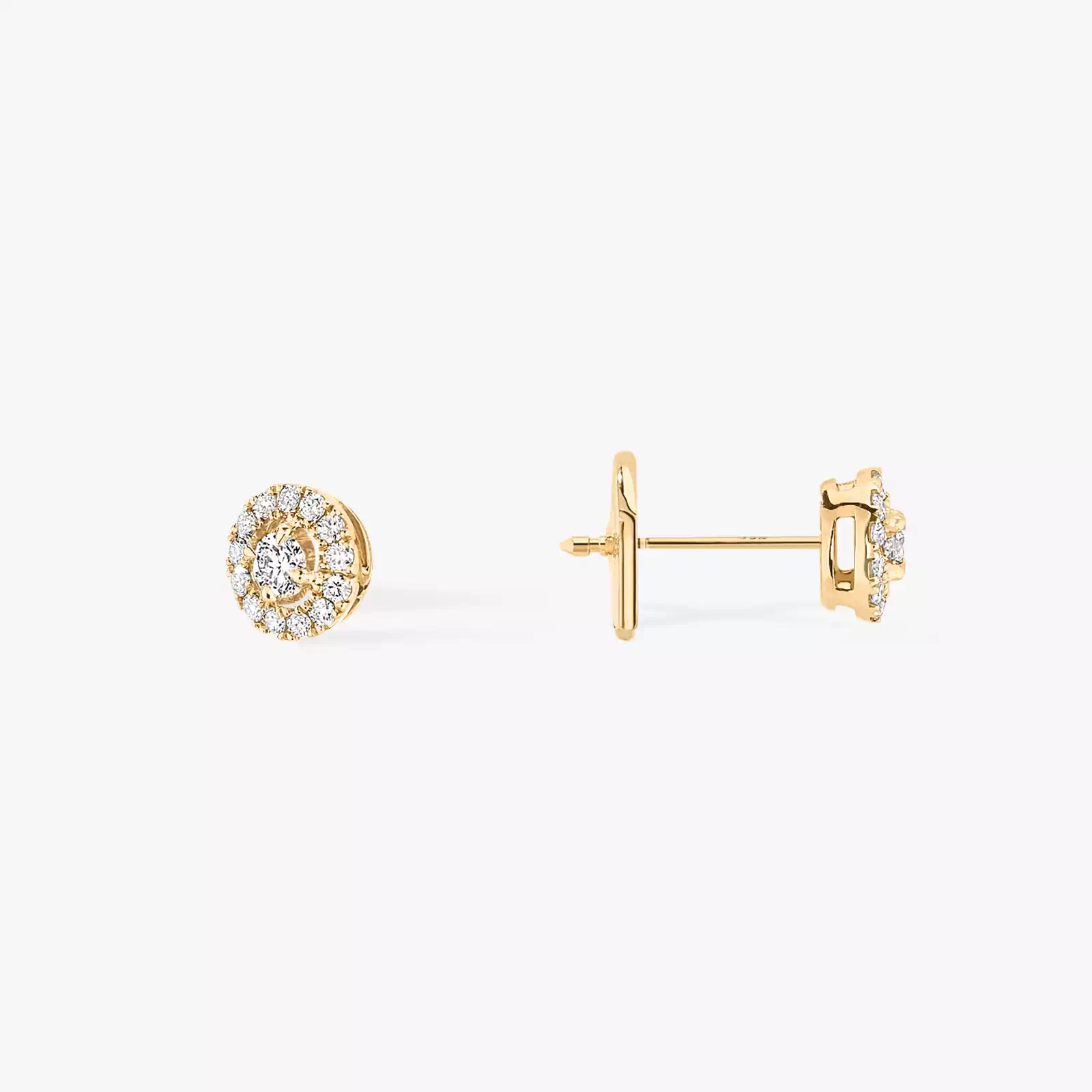 Boucles d'oreilles Femme Or Jaune Diamond Joy Diamants Ronds PM 06954-YG
