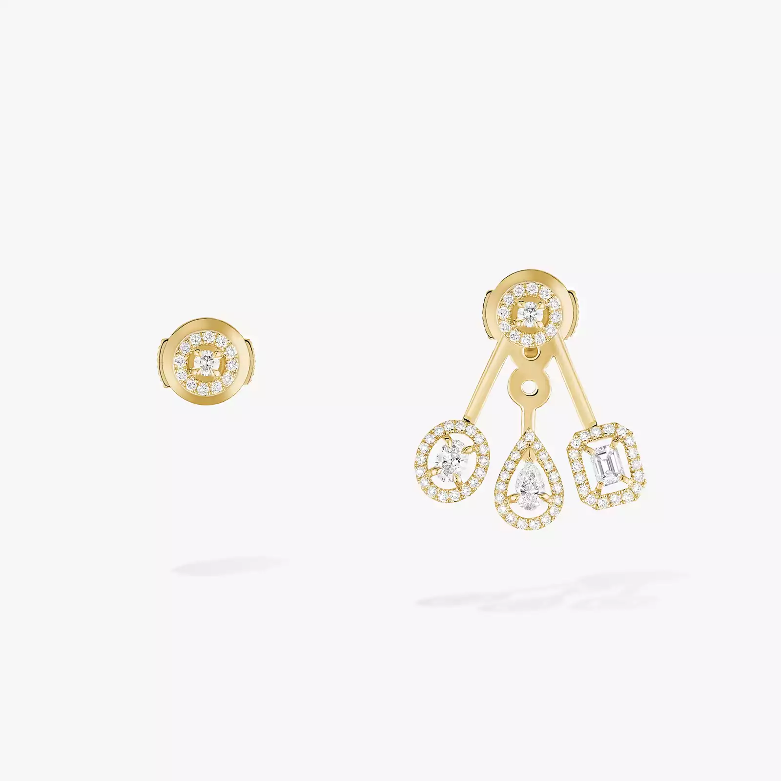 My Twin Trio Yellow Gold For Her Diamond Earrings 06527-YG