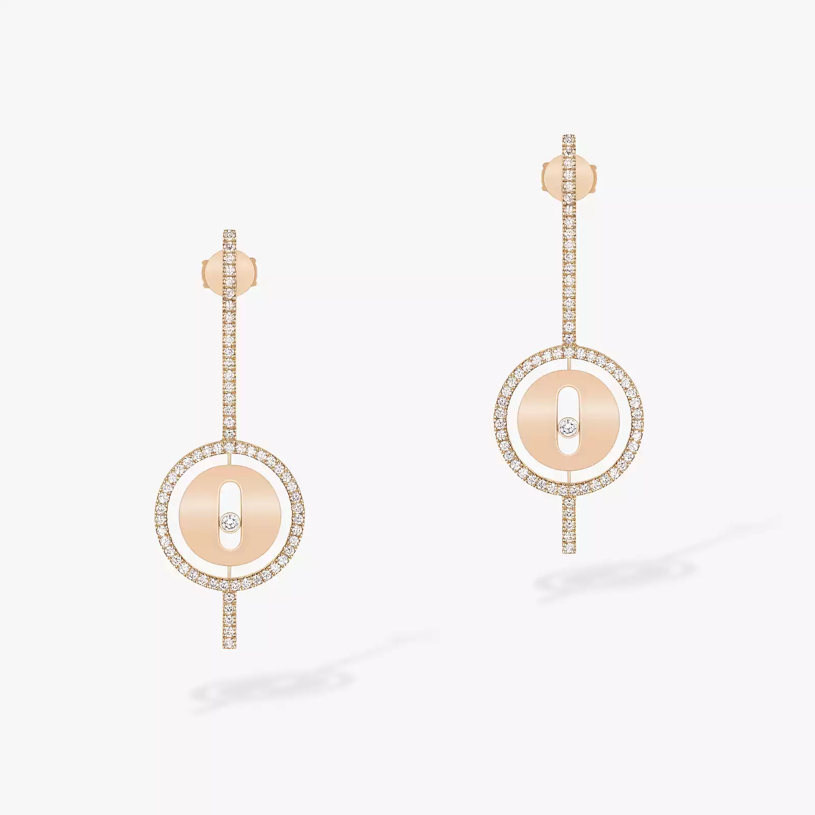 Boucles d'oreilles Femme Or Rose Diamant Lucky Move Arrow 07516-PG