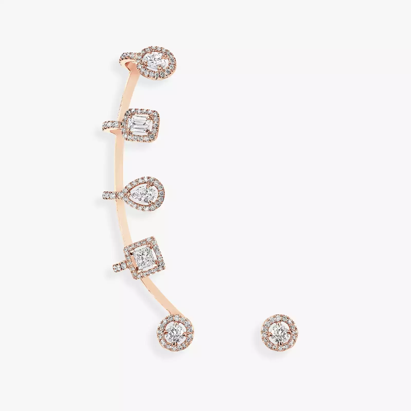 Earrings For Her Pink Gold Diamond My Twin Multishape 06158-PG