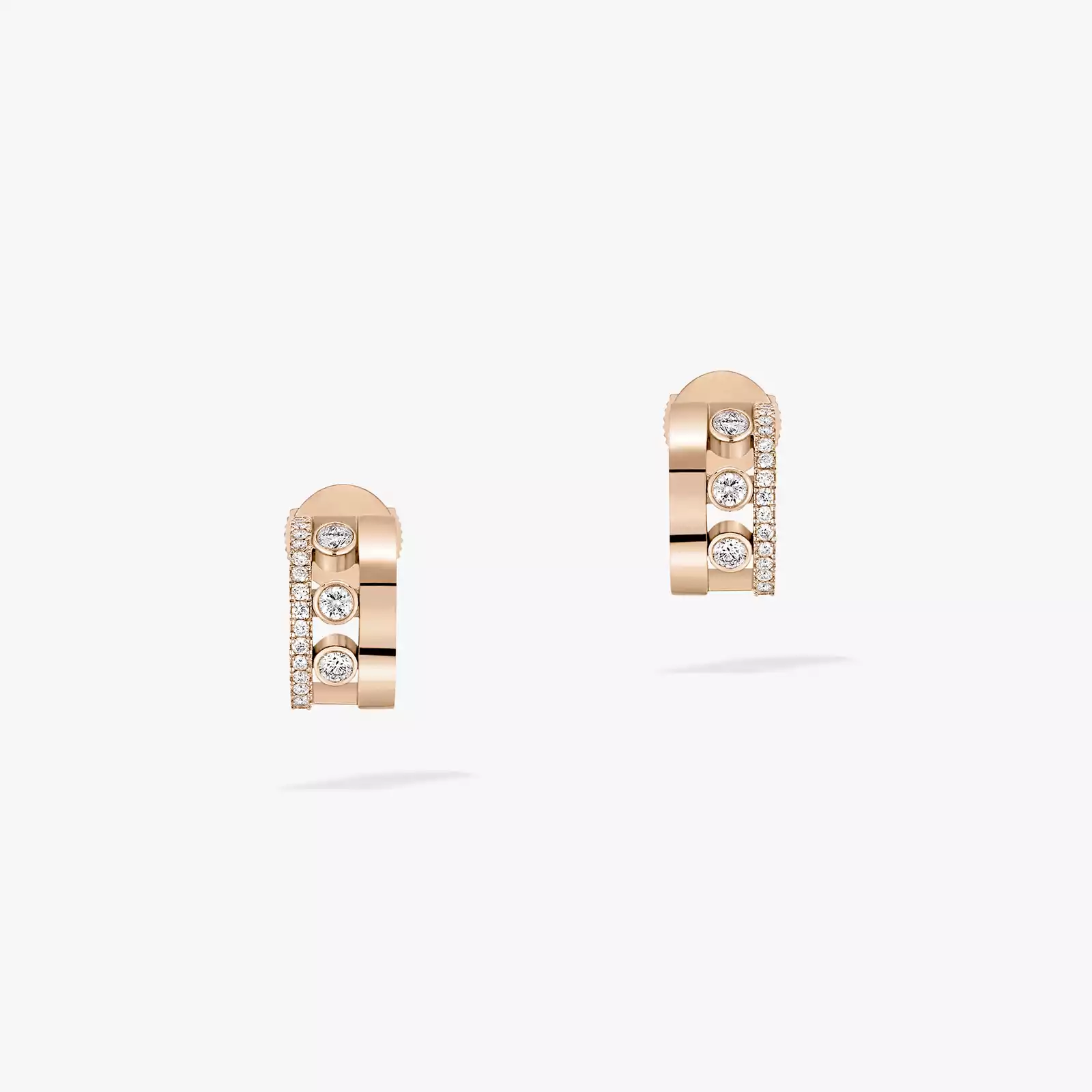 Move Romane Mini Hoops Pink Gold For Her Diamond Earrings 07178-PG