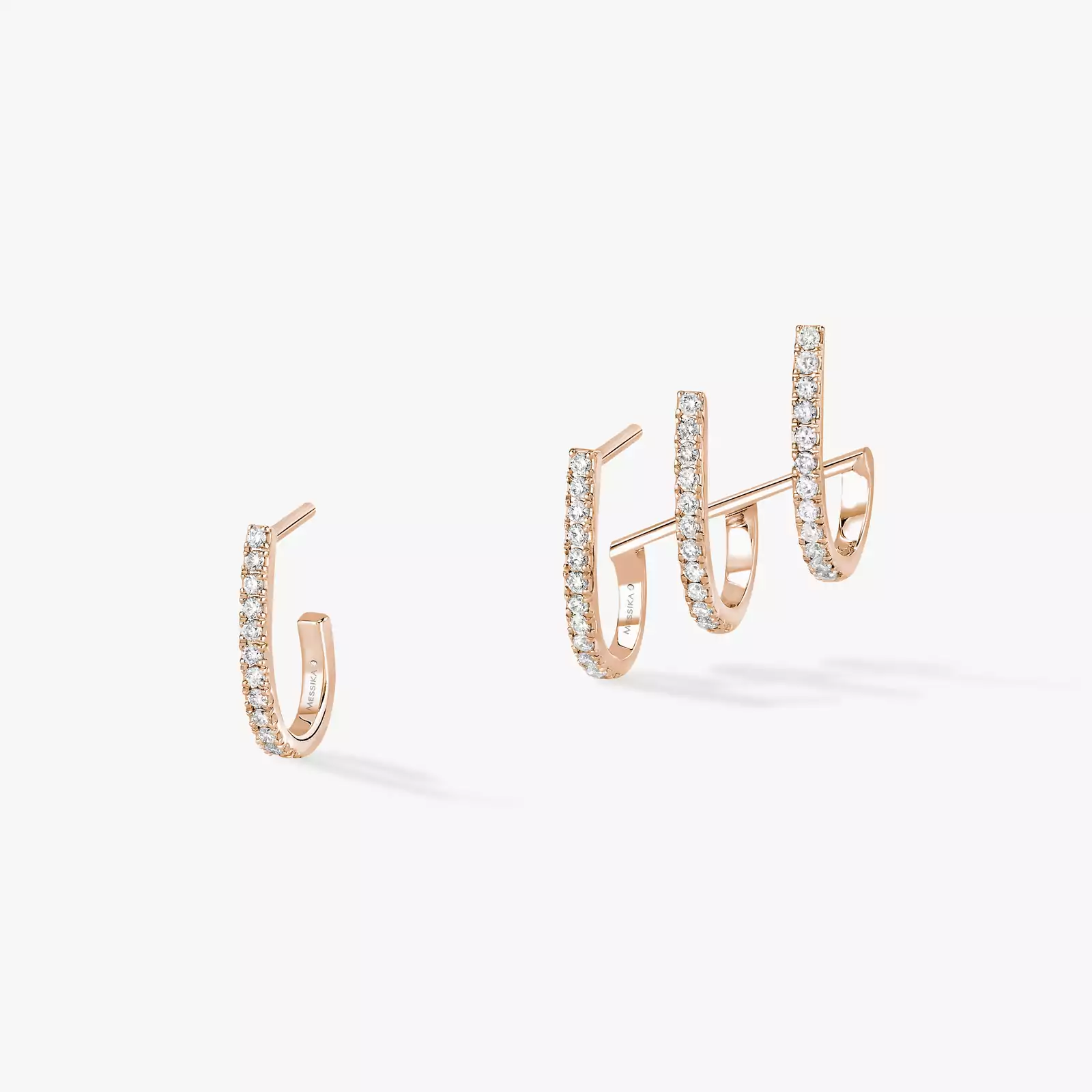 Boucles d'oreilles Femme Or Rose Diamond Multi-Créoles Gatsby 06503-PG