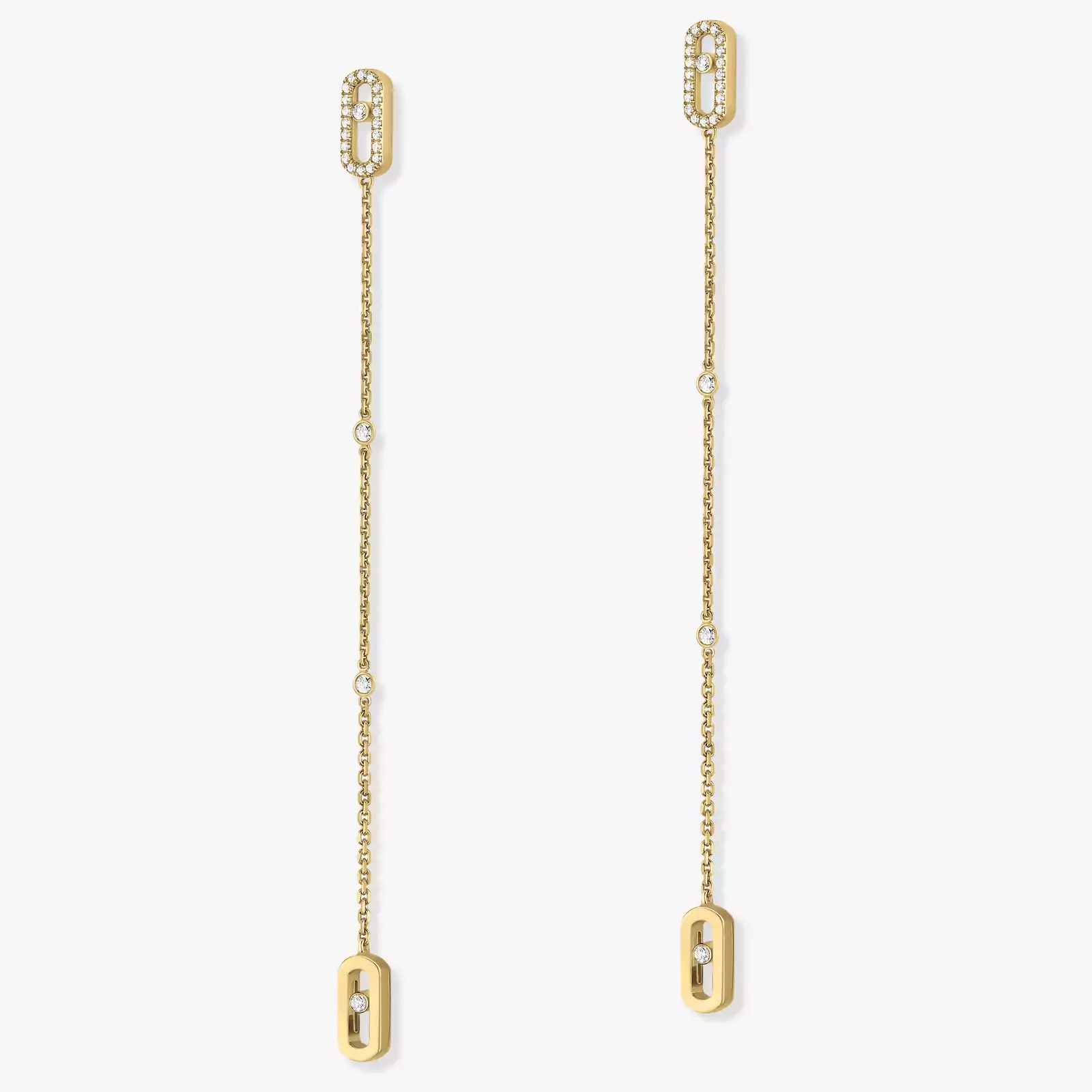 Move Uno Anhänger Für sie Diamant Ohrringe Gelbgold 11321-YG