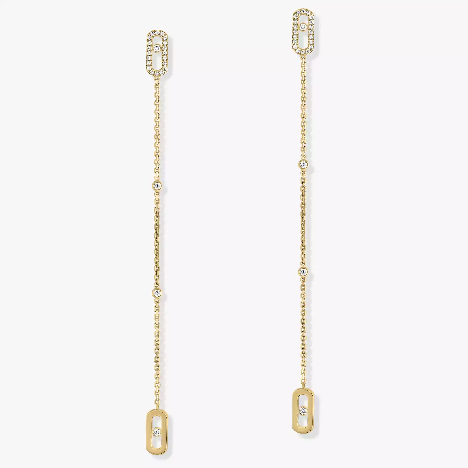 Move Uno Anhänger Für sie Diamant Ohrringe Gelbgold 11321-YG