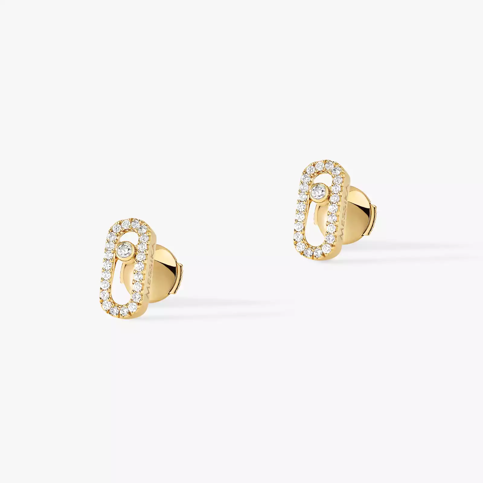 Yellow Gold Diamond Earrings Move Uno Messika 05634 YG