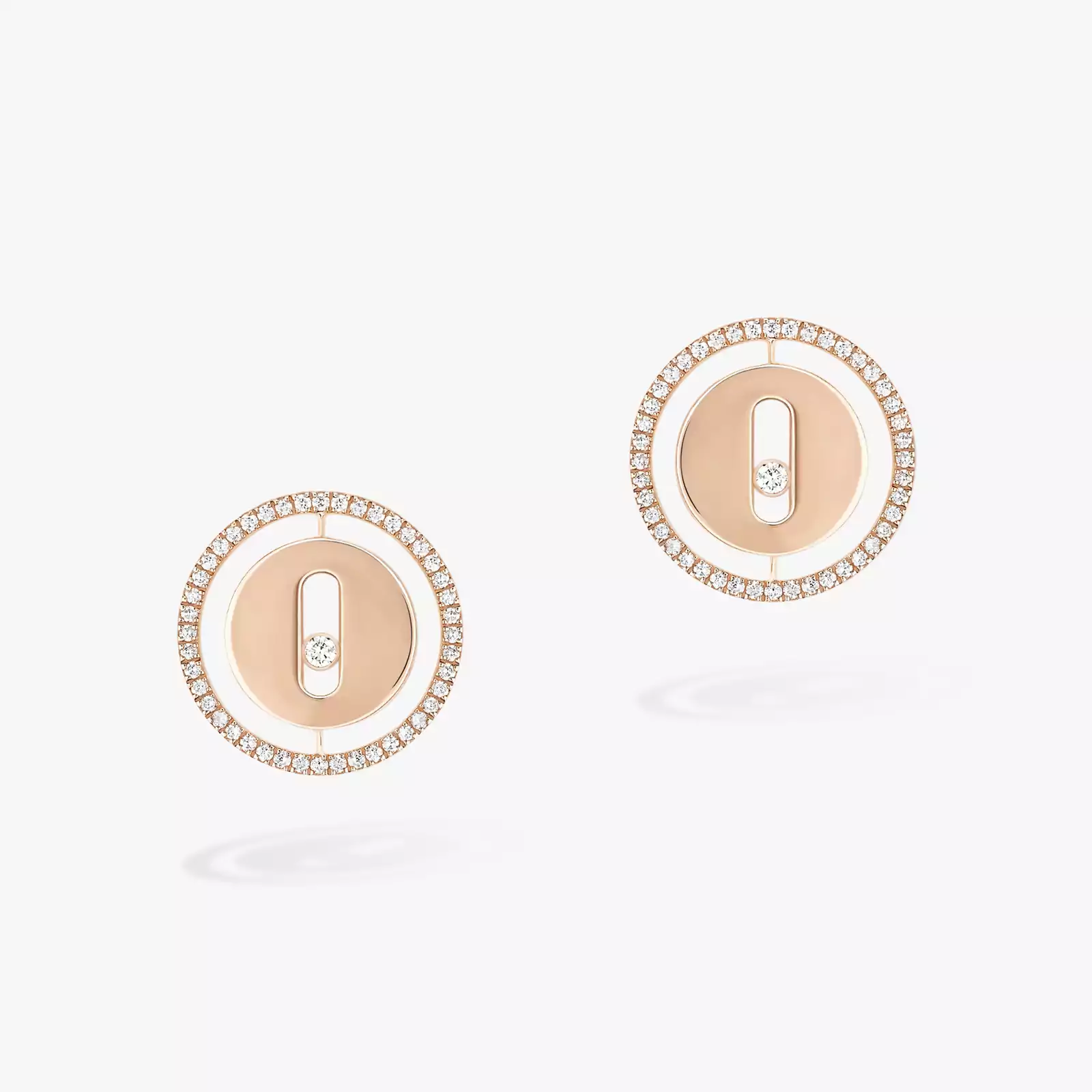 Серьги Для нее Розовое золото Бриллиантами Серьги-пусеты Lucky Move 11571-PG