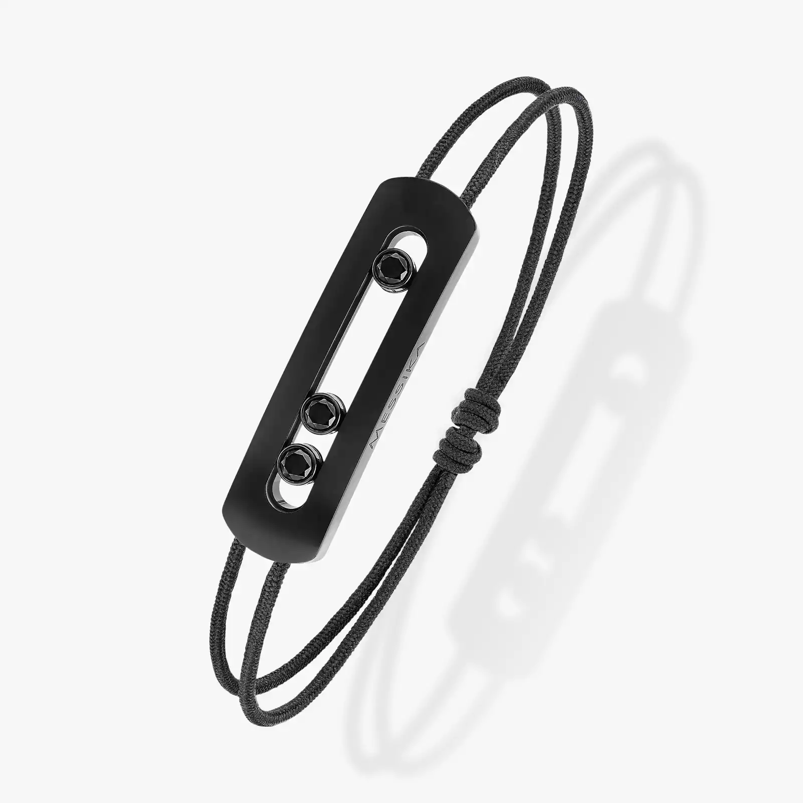 Black Titanium Diamond Cord Bracelet Move Titanium Messika 10830 TB